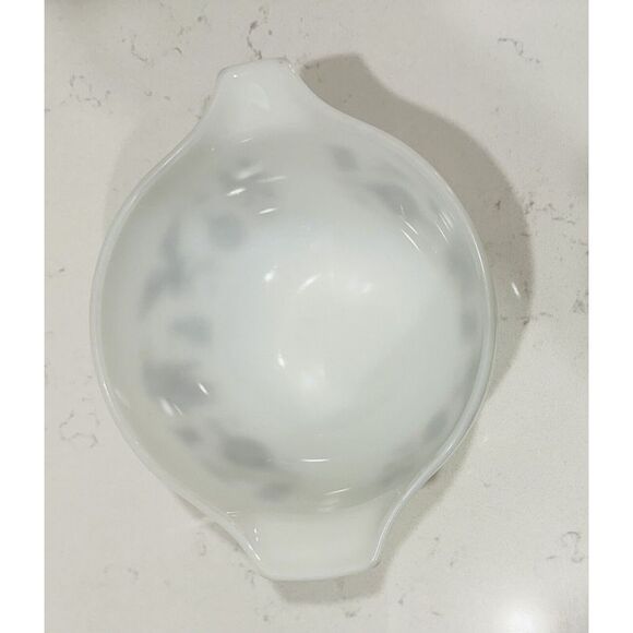 Vintage Pyrex Mixing Bowl Early American Cinderella #441 1-1/2 PT White Brown - Picture 7 of 8